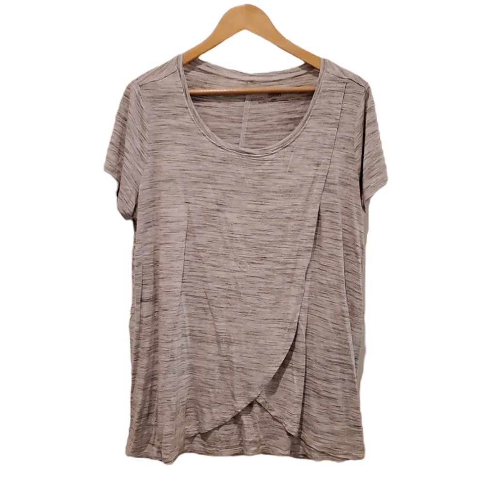 🎉HP🎉 MOTHERHOOD MATERNITY Pull Over Open Front Nursing T Shirt - Grey - Large